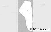 Gray Simple Map of Yunmeng, single color outside