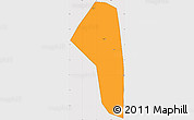 Political Simple Map of Yunmeng, cropped outside