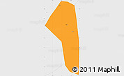 Political Simple Map of Yunmeng, single color outside, borders and labels