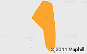 Political Simple Map of Yunmeng, single color outside