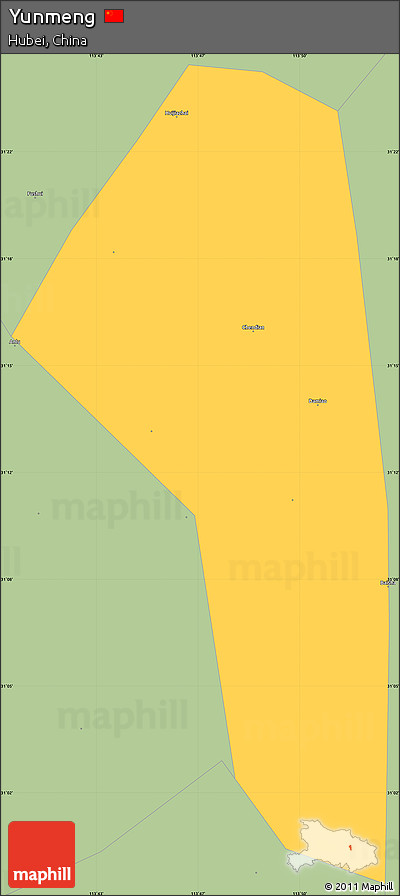 Savanna Style Simple Map of Yunmeng