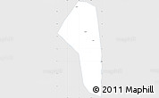 Silver Style Simple Map of Yunmeng, single color outside