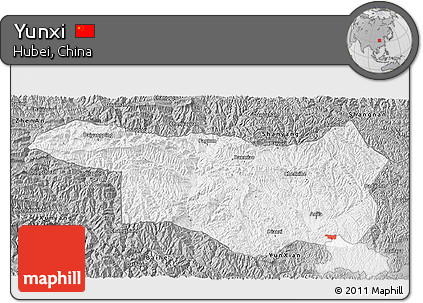 Gray 3D Map of Yunxi