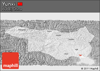 Gray 3D Map of Yunxi