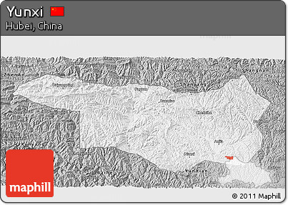 Gray 3D Map of Yunxi