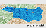 Political 3D Map of Yunxi, lighten