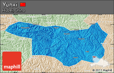 Political Map of Yunxi, lighten