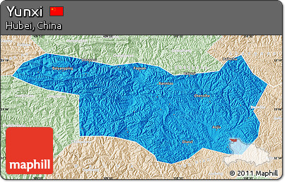 Political Map of Yunxi, lighten