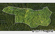 Satellite Map of Yunxi, darken