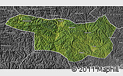 Satellite Map of Yunxi, desaturated