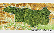 Satellite Map of Yunxi, physical outside