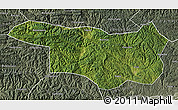 Satellite Map of Yunxi, semi-desaturated