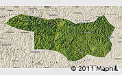 Satellite Map of Yunxi, shaded relief outside