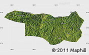 Satellite Map of Yunxi, single color outside