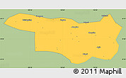 Savanna Style Simple Map of Yunxi, single color outside