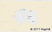 Classic Style 3D Map of Zhijiang, single color outside