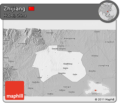 Gray 3D Map of Zhijiang