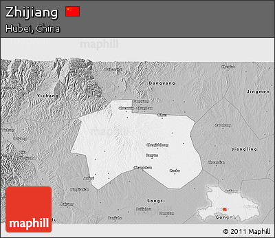 Gray 3D Map of Zhijiang