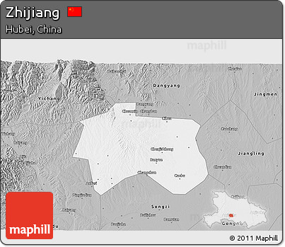 Gray 3D Map of Zhijiang