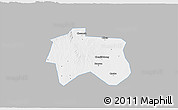 Gray 3D Map of Zhijiang, single color outside