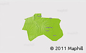 Physical 3D Map of Zhijiang, cropped outside