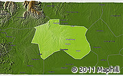 Physical 3D Map of Zhijiang, darken