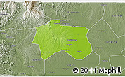 Physical 3D Map of Zhijiang, semi-desaturated