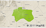 Physical 3D Map of Zhijiang, shaded relief outside