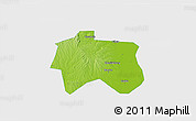 Physical 3D Map of Zhijiang, single color outside