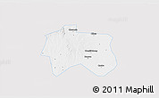 Silver Style 3D Map of Zhijiang, single color outside
