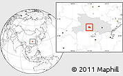 Blank Location Map of Zhijiang, highlighted parent region