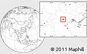 Blank Location Map of Zhijiang