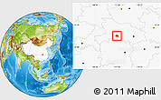 Physical Location Map of Zhijiang, highlighted country