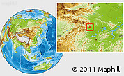Physical Location Map of Zhijiang