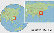 Savanna Style Location Map of Zhijiang, within the entire country