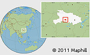 Savanna Style Location Map of Zhijiang, highlighted parent region