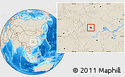 Shaded Relief Location Map of Zhijiang