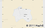 Classic Style Map of Zhijiang, single color outside