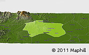Physical Panoramic Map of Zhijiang, darken