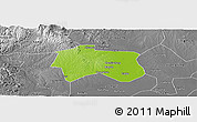 Physical Panoramic Map of Zhijiang, desaturated