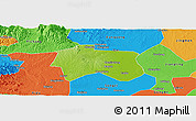 Physical Panoramic Map of Zhijiang, political outside