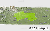 Physical Panoramic Map of Zhijiang, semi-desaturated