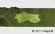Satellite Panoramic Map of Zhijiang, darken