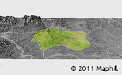 Satellite Panoramic Map of Zhijiang, desaturated