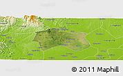 Satellite Panoramic Map of Zhijiang, physical outside