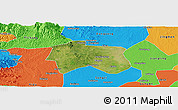Satellite Panoramic Map of Zhijiang, political outside
