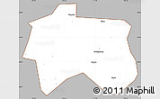 Gray Simple Map of Zhijiang, cropped outside