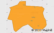 Political Simple Map of Zhijiang, cropped outside