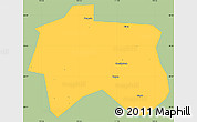 Savanna Style Simple Map of Zhijiang, single color outside