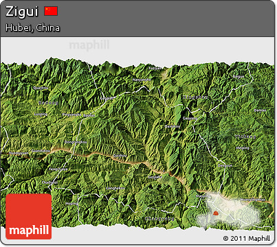 Satellite 3D Map of Zigui